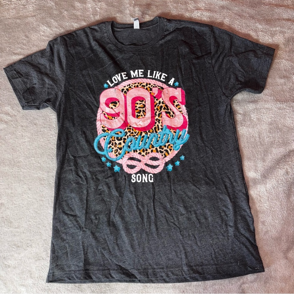 Next Level Apparel Kids T-Shirt - Black with Pink and Blue Accents